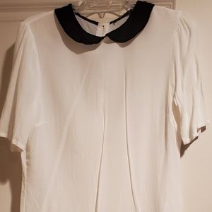 Black and white button down